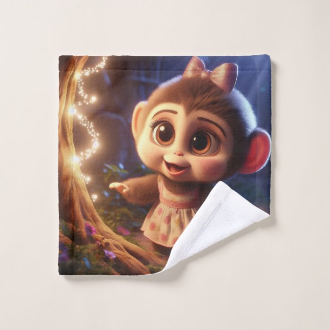 Cute monkey in a dress (Gant de toilette)