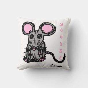 Cute Mooska Coussin de souris - Noir