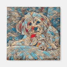 Cute Morkie Aimant de cuivre