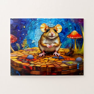 Cute Mosaic Field Souris Vive puzzle de couleur