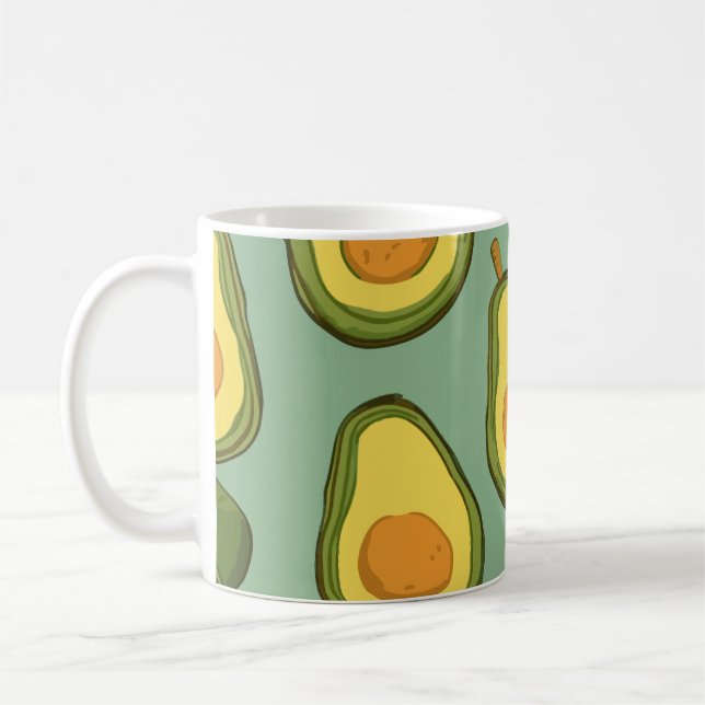 Cute Motif Avocado Mug (Gauche)