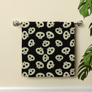 Cute Motif crâne serviette noire