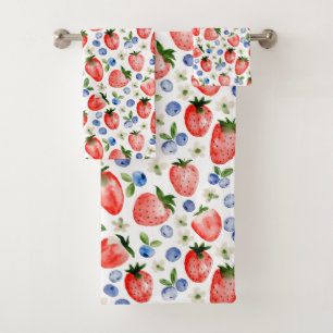 Cute Motif de fraise et bleuets