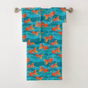 Cute Motif de natation Goldfish & Water