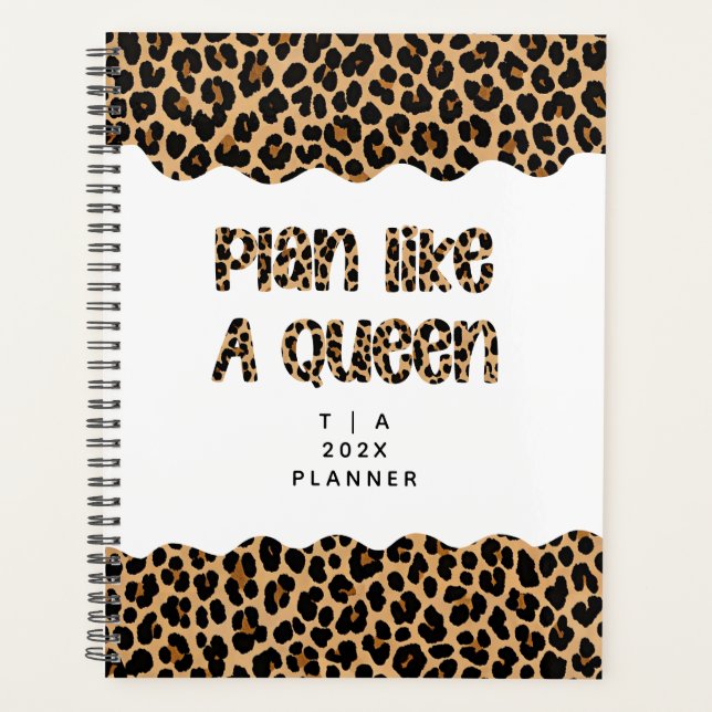 Cute Motivational Monogram Year Leopard Pattern (Devant)