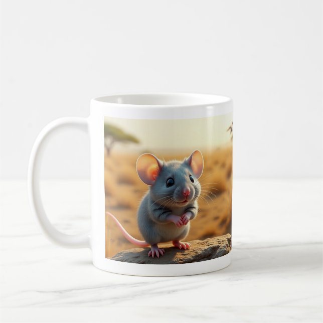 Cute Mouse Mug – Adorable Ceramic Coffee Cup  (Gauche)