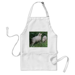 Cute mouton Manger Feuille tablier