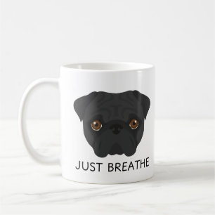 Cute Mug Carlin noir : Respirer la Mug Café