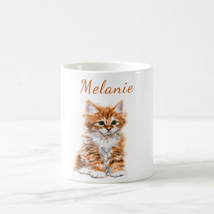 Cute Mug de chat avec nom personnalisé