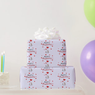 Cute Nelly sur papier cadeau Lavender