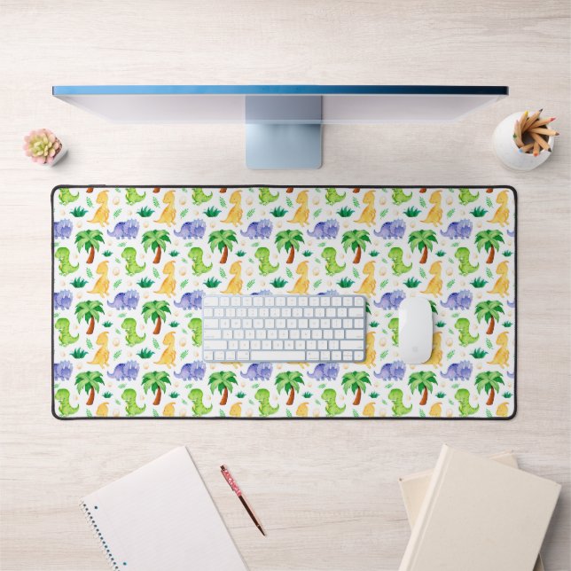 Cute Neon Aquarelle Dinosaur Motif (Bureau 1)