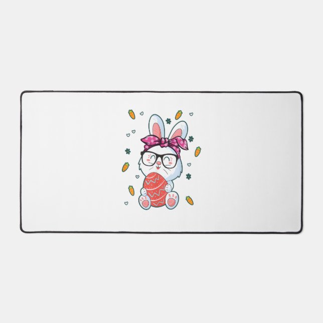 Cute Nerd Easter Day Bunny Funny Rabbit Graphic (Recto)