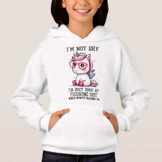Cute Nerdy Unicorn Girls Sweat - shirt à capuche :