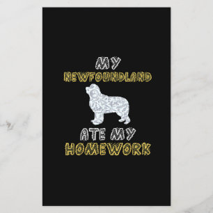 Cute Newfie   Mon Terre-Neuve a mangé mes devoirs