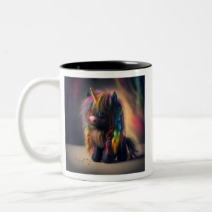 Cute noir Unicorn mug