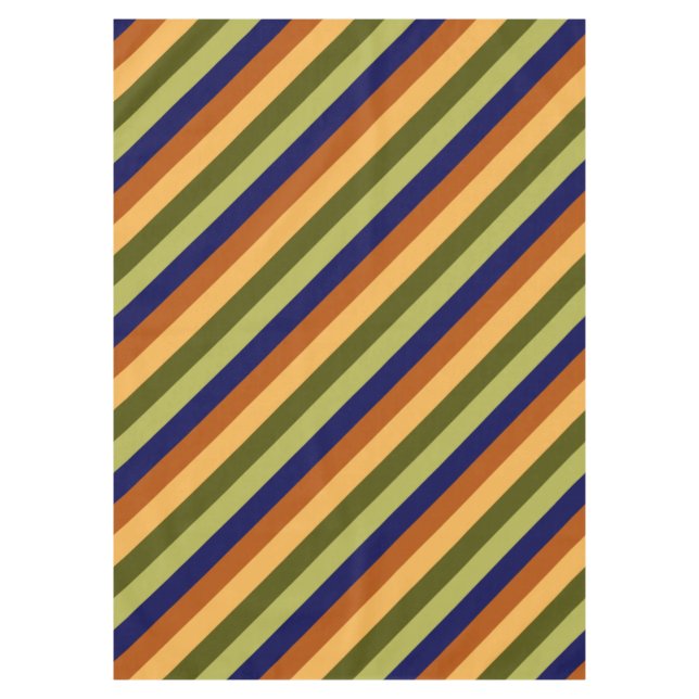 Cute Olive Sage Marine Stripes Moyen Nappe (Devant)
