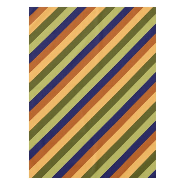 Cute Olive Sage Marine Stripes Petite Nappe (Devant)