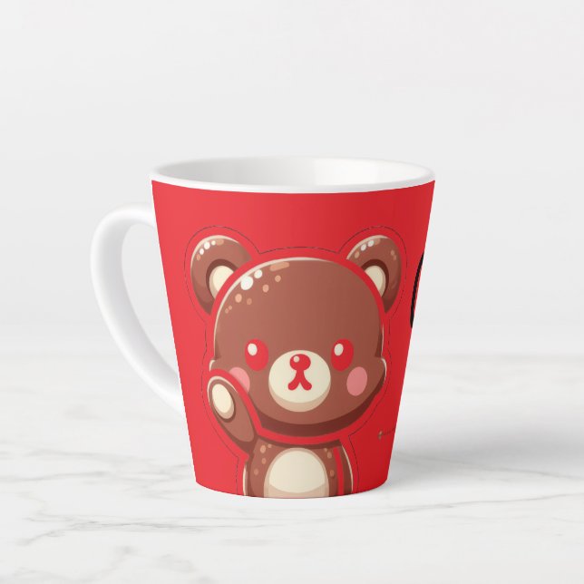 Cute “Oops!” Teddy Bear Mug –Funny&Adorable Kawaii (Angle gauche)