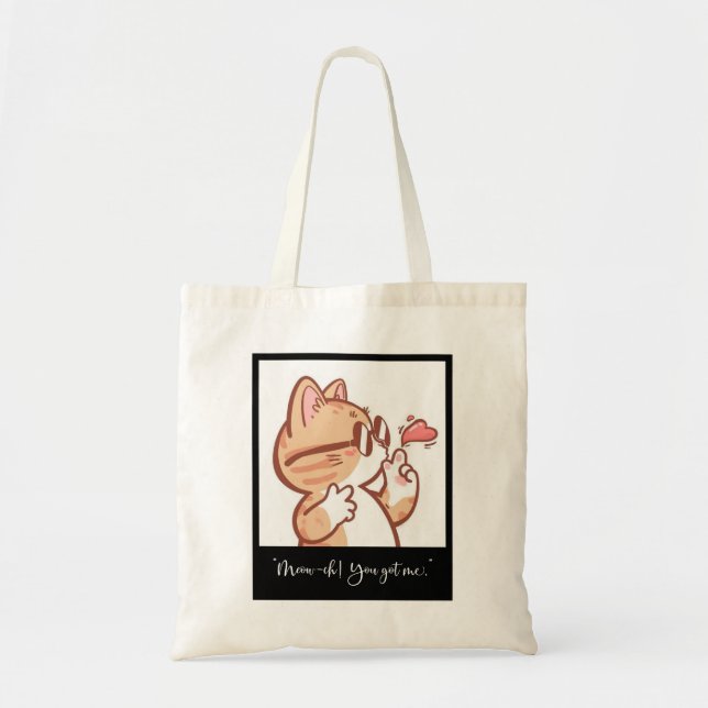 Cute Orange Kitten with love Tote Bag (Devant)