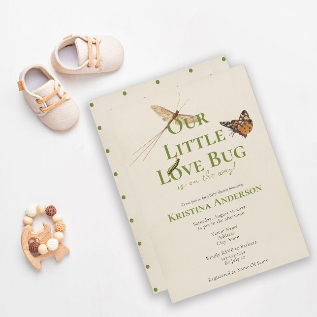 Cute Our Little Love Bug Baby Invitation (Créateur téléchargé)