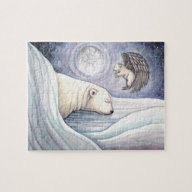 Cute Ours Polaire et Puzzle Angel Cub (Horizontal)