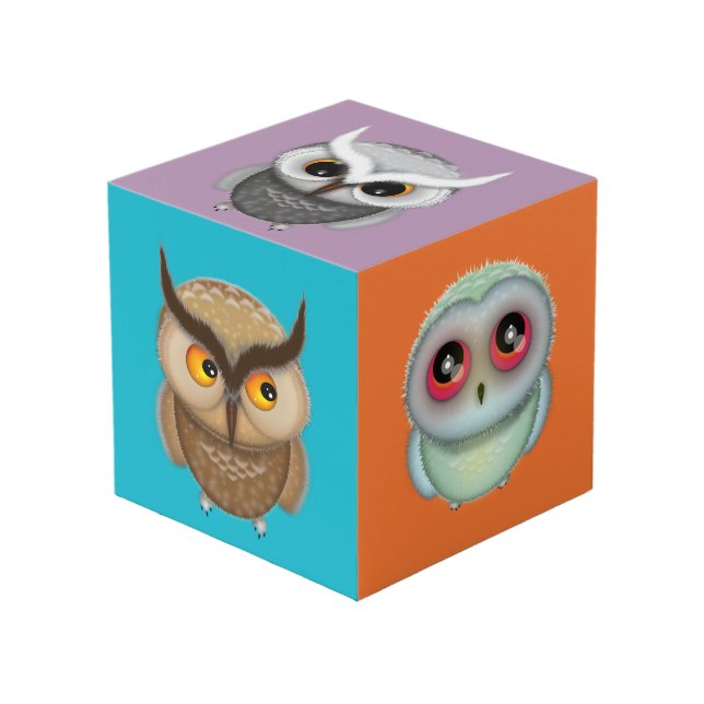 Cute Owls Photo Cube Kids Owl Lovers (Angle devant)