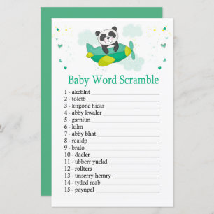 Cute panda Baby mot scramble jeu