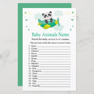 Cute panda Bébé Animaux Nom Jeu