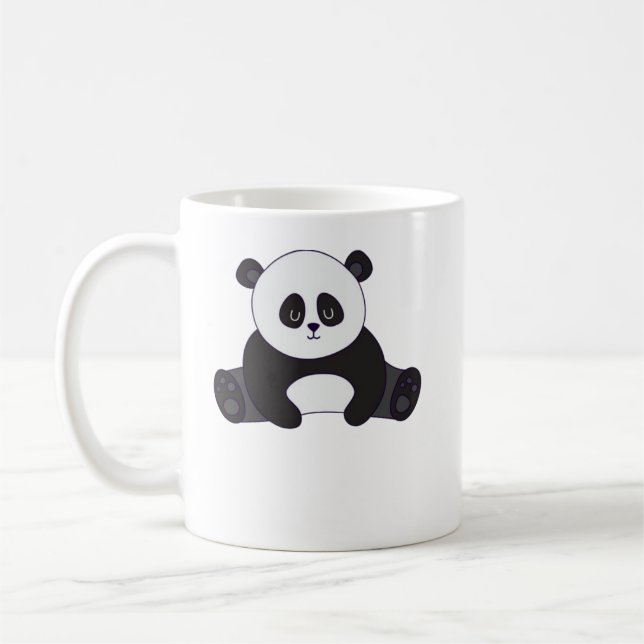 Cute Panda Café Mug - Sip in Style! (Gauche)