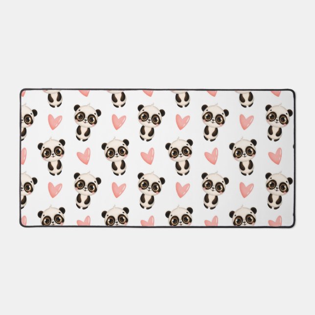 Cute Panda et Motif de coeur (Recto)