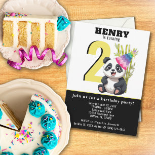 Cute Panda - Invitation d'anniversaire personnalis