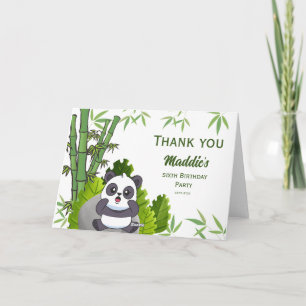 Cute Panda Kiddie Carte de remerciements d'anniver
