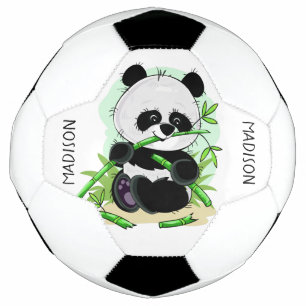 Cute Panda nom personnalisé ballon de football