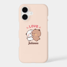 Cute Panda ours amour, Personnalisé Girls Nom