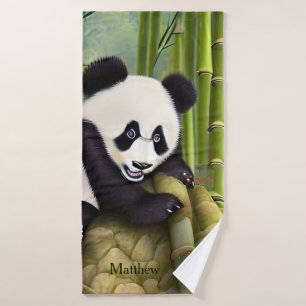 Cute Panda Ours Enfants Monogramme