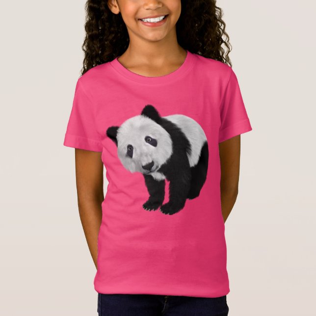 CUTE PANDA PORTER FILLES FEMMES FEMMES T-SHIRTS (Devant)