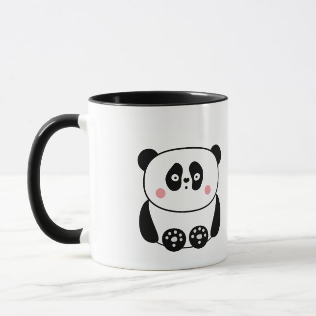 Cute panda tasse personnalisée (Gauche)