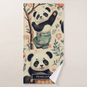 Cute Panda Vintage Peinture sans joint