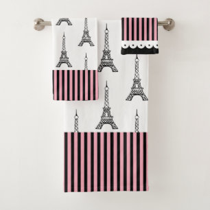 Cute Paris Tour Eiffel Serviettes de bain Set Cade