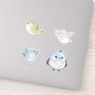 Cute Pastel Birds Vinyl Stickers