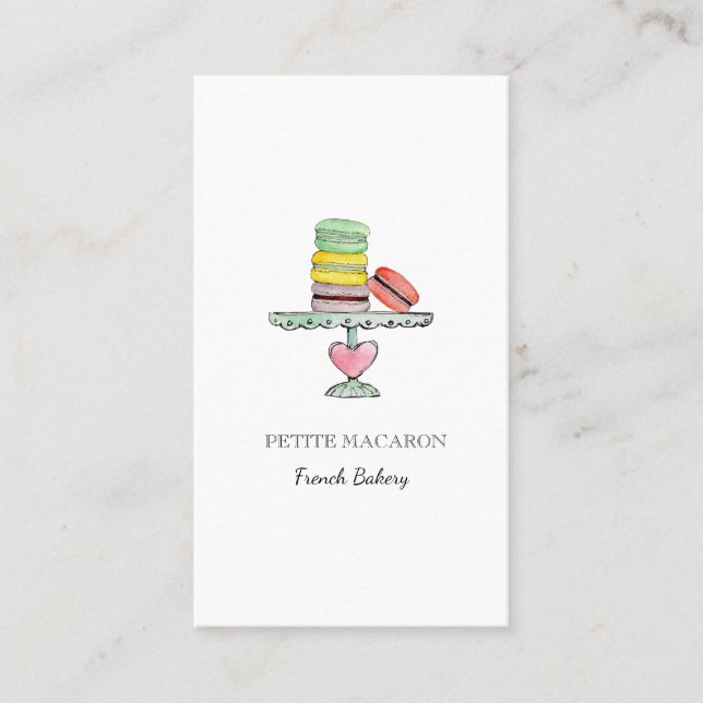 Cute Pastel coloré Macarons carte de visite (Devant)