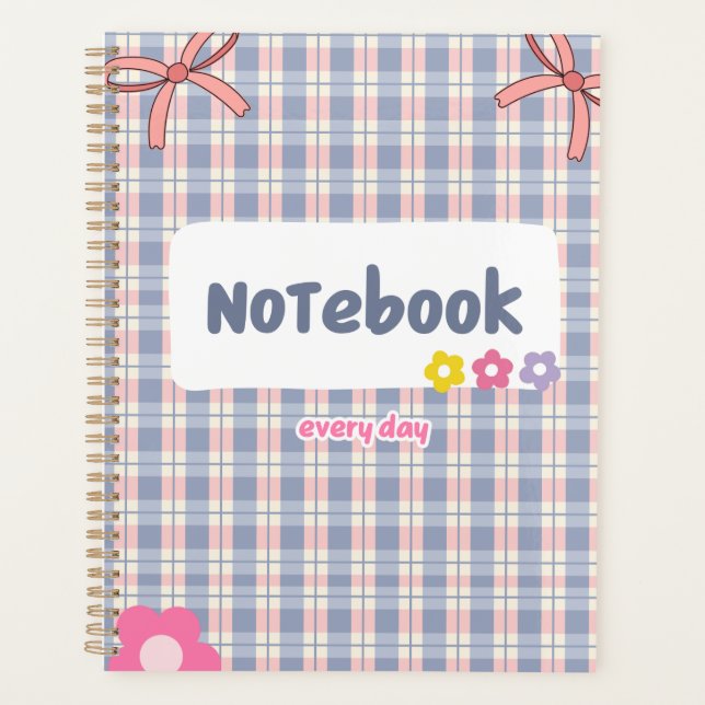 Cute Pastel Diary Notebook | Soft Aesthetic Journa (Devant)