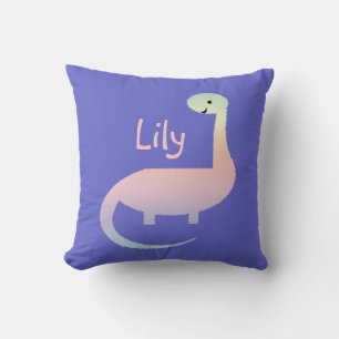 Cute Pastel Dinosaur pour Filles Coussin personnal