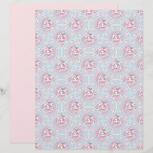 Cute Pastel Kawaii Bunny Dot Mandala Art Déco Fans