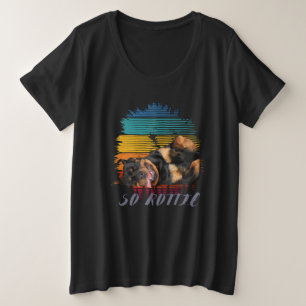 Cute paw Retro Heart Rottie Dog Animaux animaux de