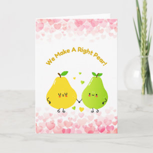 Cute Pear Pun Funny Couple Anniversaire Carte