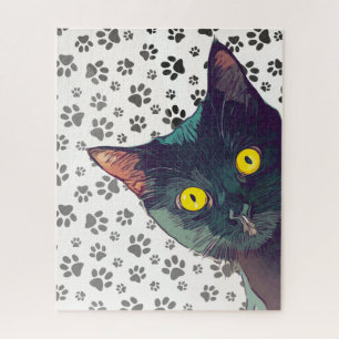 Cute Peeeking Cat Design Puzzle