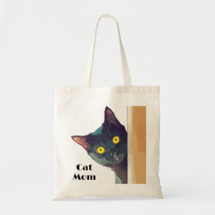 Cute Peeking Sac fourre-tout de conception de chat