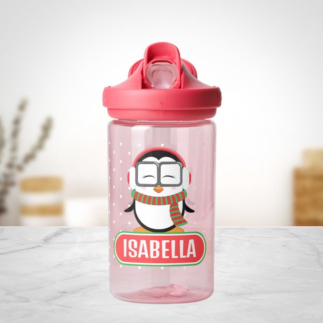 Cute Penguin Bouteille d'eau personnalisée pour fi (Créateur téléchargé)