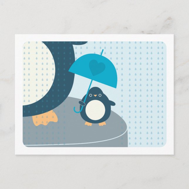 Cute Penguin Boy Paroles de conseil maman carte po (Devant)